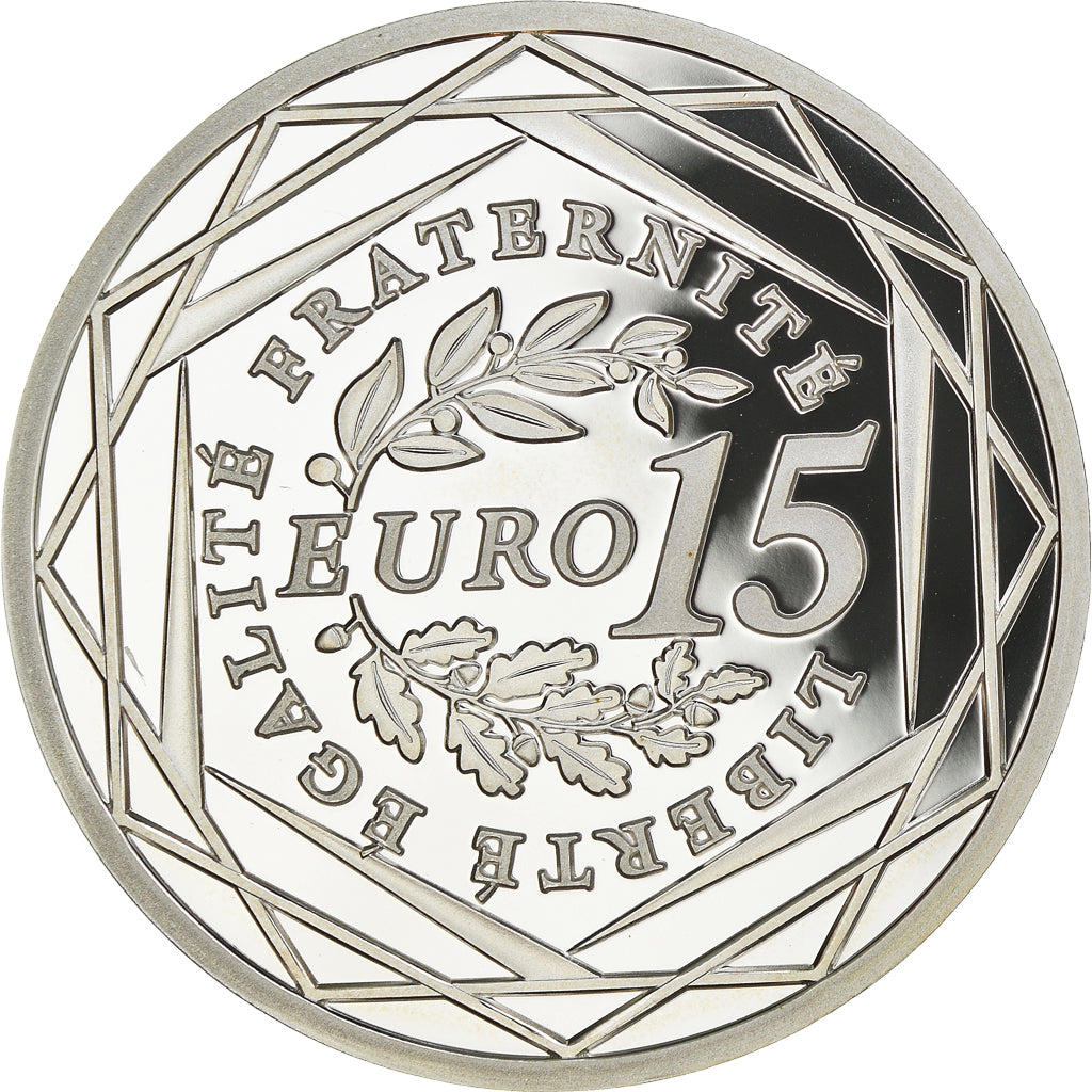 France, Semeuse, 15 Euro, 2009, Paris, Proof / BE, MS(65-70), Silver, KM:1535