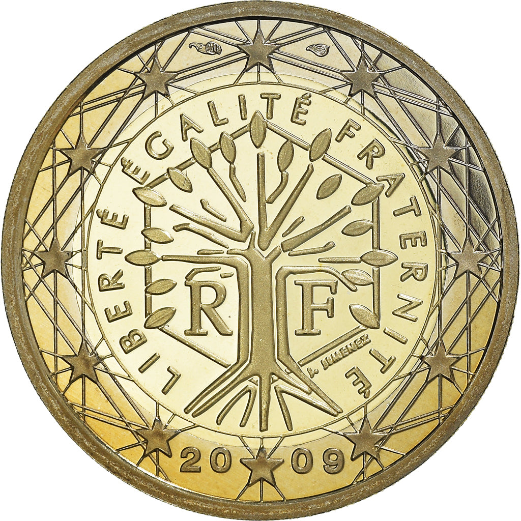 Frankrijk, 2 Euro, 2009, Paris, Proof / BE, FDC, Bi-Metallic, Gadoury:8a.