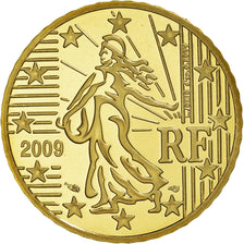 France, 50 Euro Cent, 2009, Paris, Proof / BE, MS(65-70), Brass, KM:1412