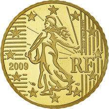 France, 50 Euro Cent, 2009, Paris, Proof / BE, MS(65-70), Brass, KM:1412