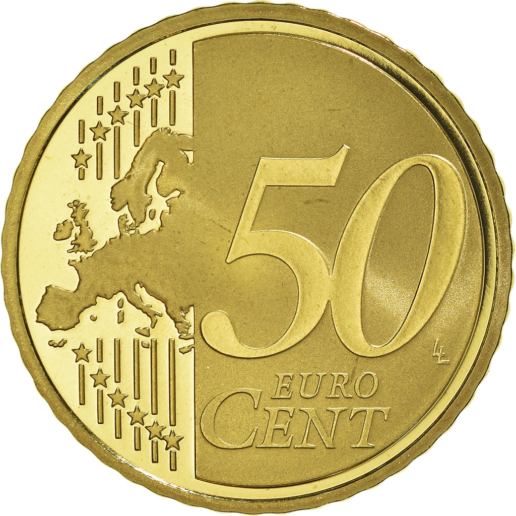 France, 50 Euro Cent, 2009, Paris, Proof / BE, MS(65-70), Brass, KM:1412