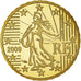 France, 10 Euro Cent, 2009, Paris, BE, FDC, Laiton, Gadoury:4b., KM:1410
