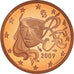 França, 2 Euro Cent, 2009, Paris, Proof / BE, MS(65-70), Aço Cromado a Cobre