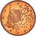 Francja, 2 Euro Cent, 2009, Paris, BE, MS(65-70), Miedź platerowana stalą