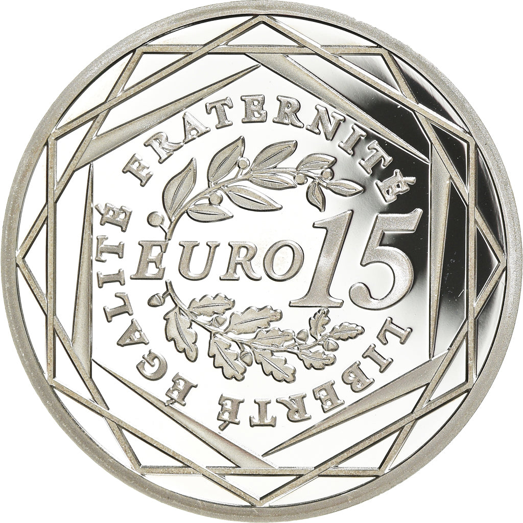 France, Semeuse, 15 Euro, 2010, Paris, BE, MS(65-70), Silver, KM:1535