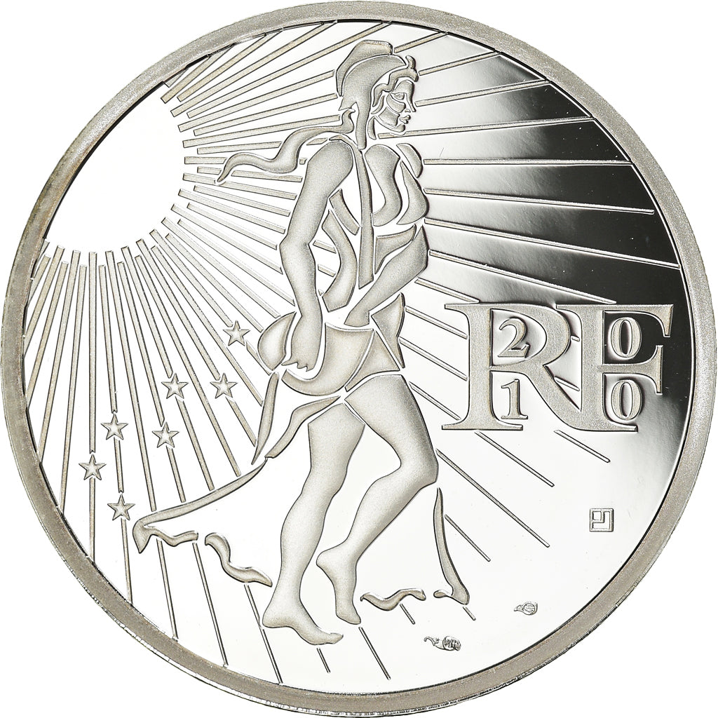 France, Semeuse, 15 Euro, 2010, Paris, Proof / BE, MS(65-70), Silver, KM:1535