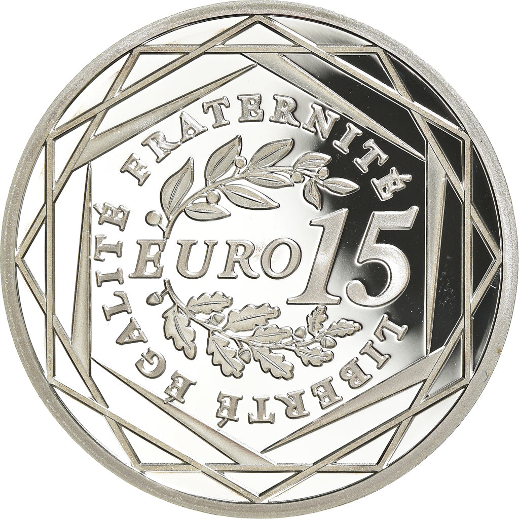 France, Semeuse, 15 Euro, 2010, Paris, Proof / BE, MS(65-70), Silver, KM:1535
