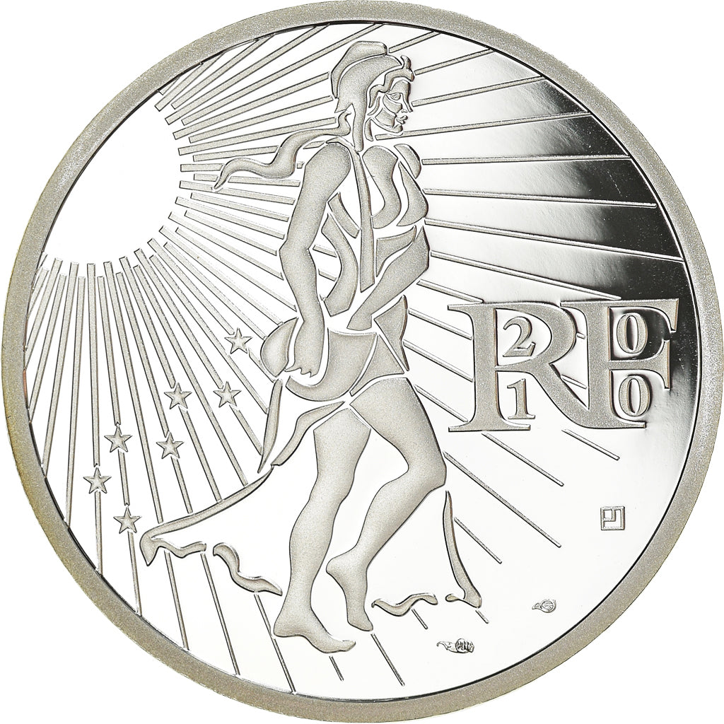 France, Semeuse, 15 Euro, 2010, Paris, Proof / BE, MS(65-70), Silver, KM:1535