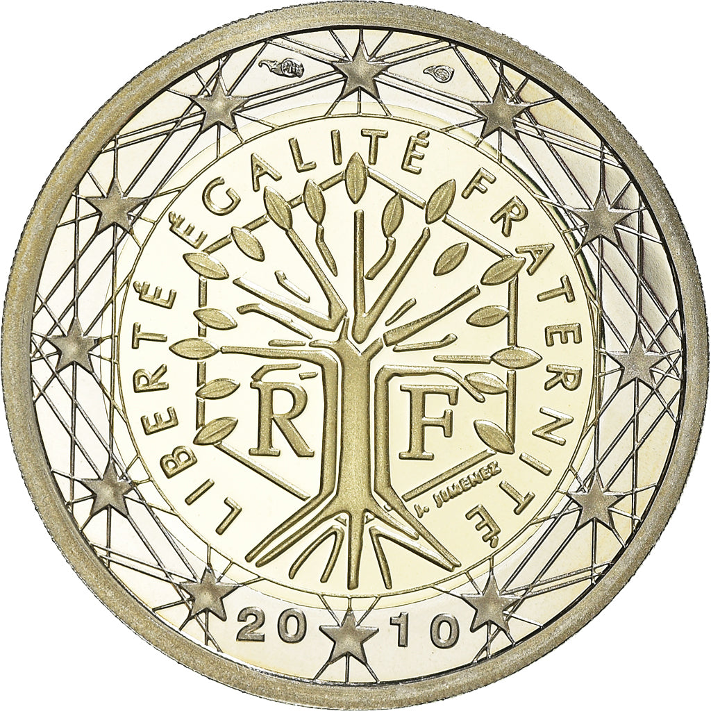 Francia, 2 Euro, 2010, Paris, Proof, FDC, Bi-metallico, Gadoury:8a., KM:1414