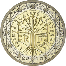 France, 2 Euro, 2010, Paris, Proof, MS(65-70), Bi-Metallic, Gadoury:8a., KM:1414