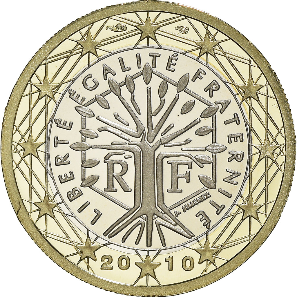 France, Euro, 2010, Paris, Proof, MS(65-70), Bi-Metallic, KM:1413