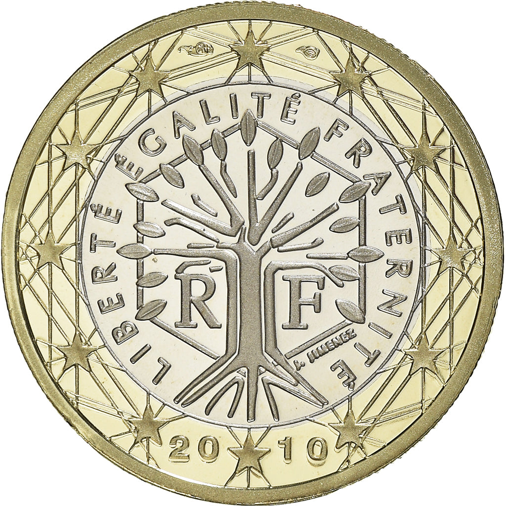 France, Euro, 2010, Paris, Proof / BE, MS(65-70), Bi-Metallic, KM:1413