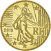 France, 50 Euro Cent, 2010, Paris, Proof, MS(65-70), Brass, Gadoury:6a., KM:1412