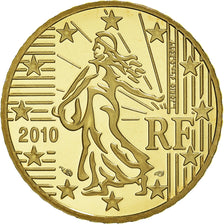 Frankreich, 50 Euro Cent, 2010, Paris, Proof / BE, STGL, Messing, Gadoury:6a.