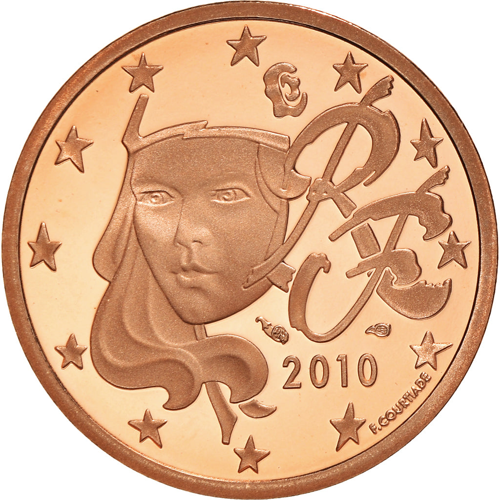 France, 5 Euro Cent, 2010, Paris, Proof / BE, MS(65-70), Copper Plated Steel