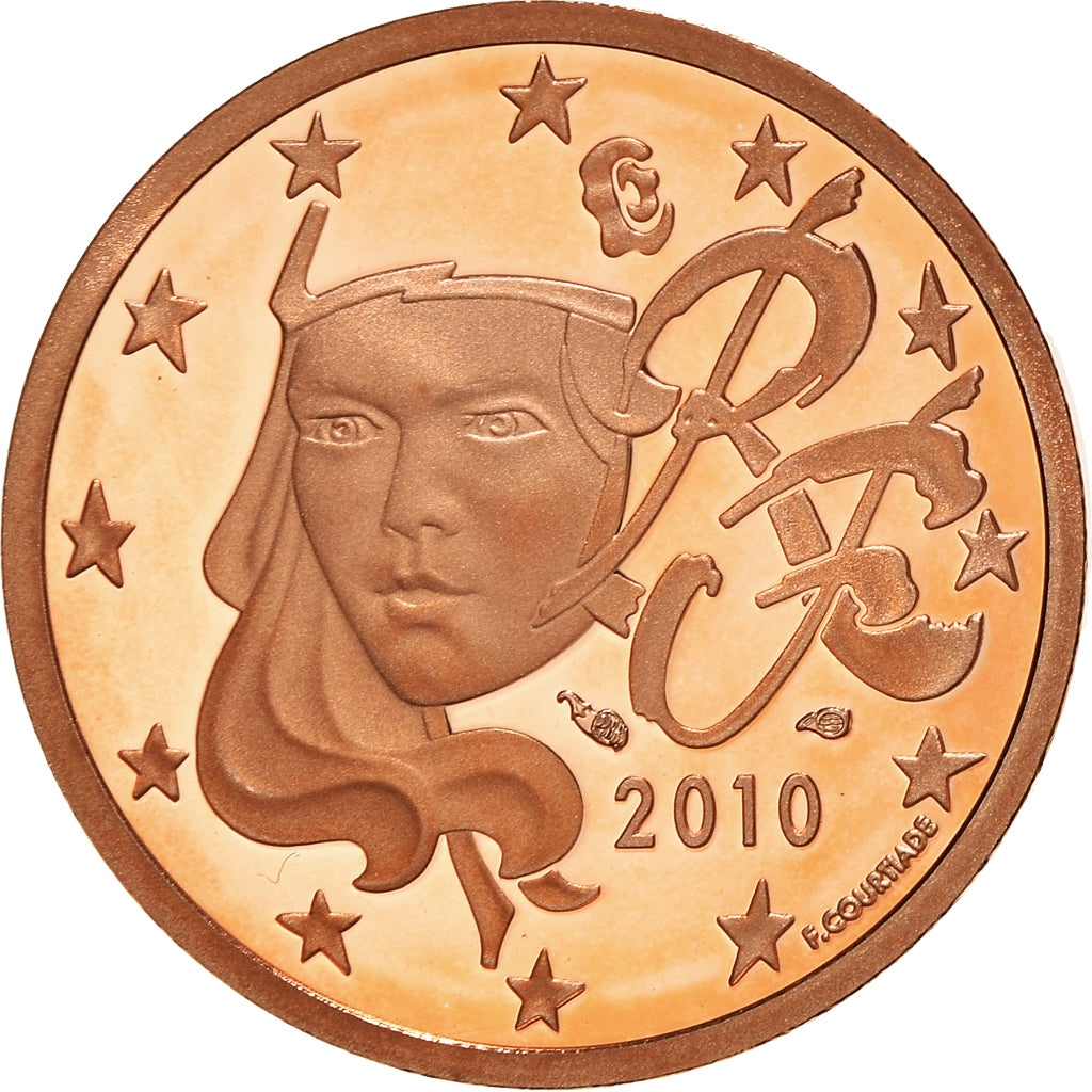 France, 5 Euro Cent, 2010, Paris, Proof / BE, MS(65-70), Copper Plated Steel