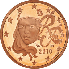 France, 5 Euro Cent, 2010, Paris, Proof / BE, MS(65-70), Copper Plated Steel