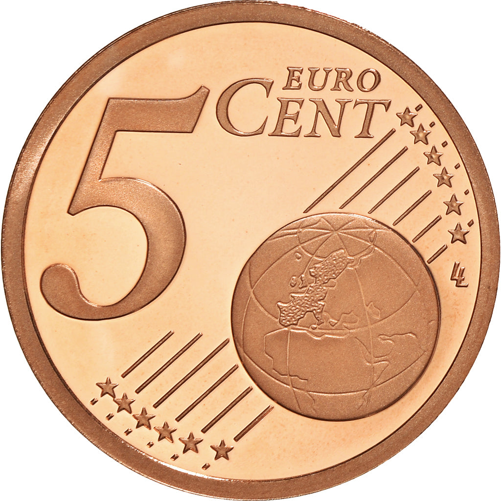 France, 5 Euro Cent, 2010, Paris, Proof / BE, MS(65-70), Copper Plated Steel