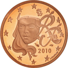 France, 5 Euro Cent, 2010, Paris, Proof, MS(65-70), Copper Plated Steel