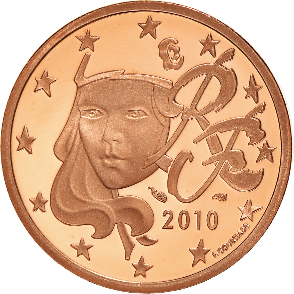 France, 5 Euro Cent, 2010, Paris, Proof, MS(65-70), Copper Plated Steel