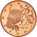 France, 5 Euro Cent, 2010, Paris, Proof, MS(65-70), Copper Plated Steel