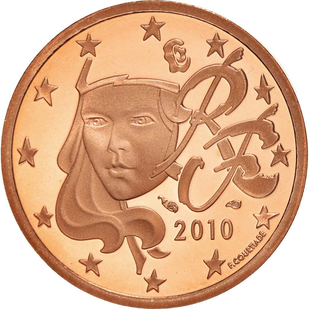 France, 5 Euro Cent, 2010, Paris, Proof / BE, MS(65-70), Copper Plated Steel