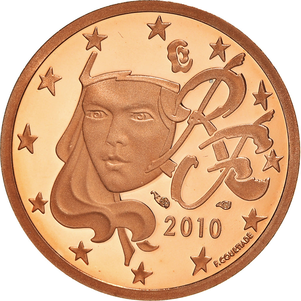 France, 5 Euro Cent, 2010, Paris, Proof / BE, MS(65-70), Copper Plated Steel