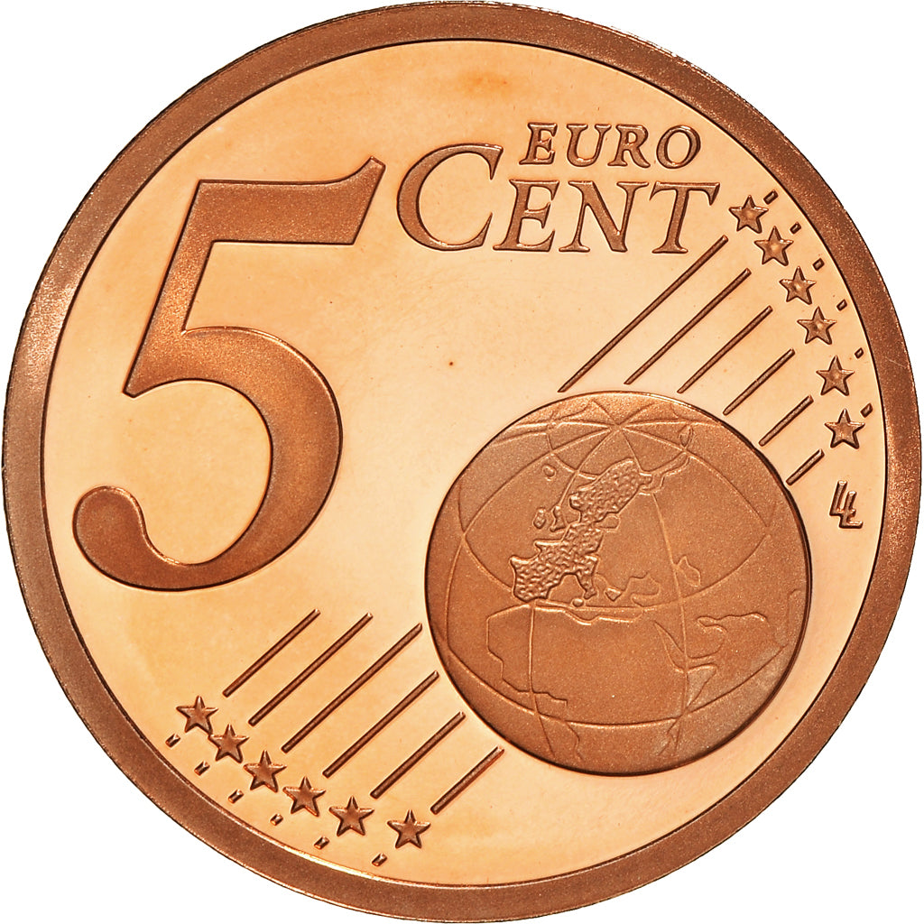 France, 5 Euro Cent, 2010, Paris, Proof / BE, MS(65-70), Copper Plated Steel