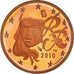 Francia, 2 Euro Cent, 2010, Paris, BE, FDC, Cobre chapado en acero, Gadoury:2