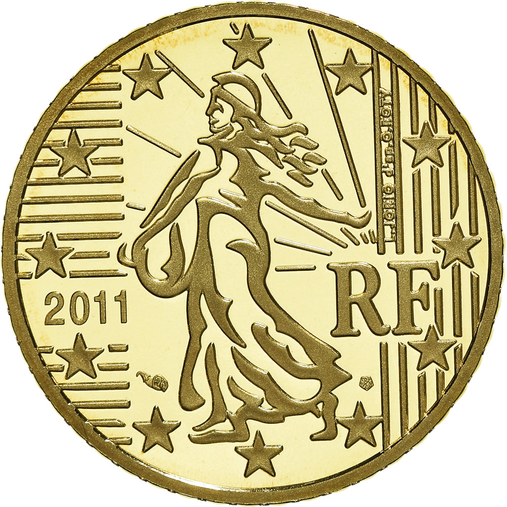 France, 50 Euro Cent, 2011, Paris, BE, MS(65-70), Brass, KM:1412
