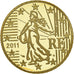 France, 50 Euro Cent, 2011, Paris, BE, MS(65-70), Brass, KM:1412