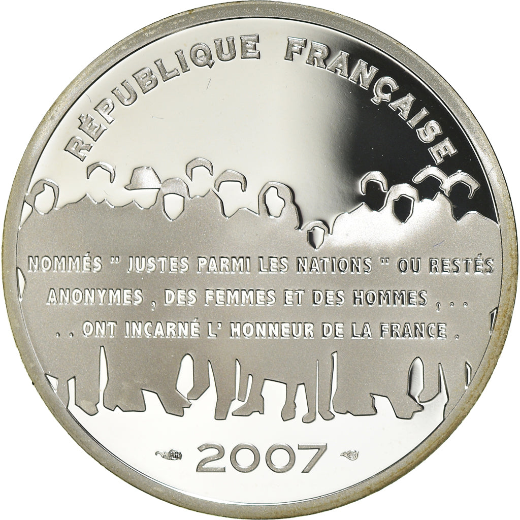 France, 15 Euro, Le Panthéon, 2007, Paris, BE, MS(65-70), Silver, KM:A1450