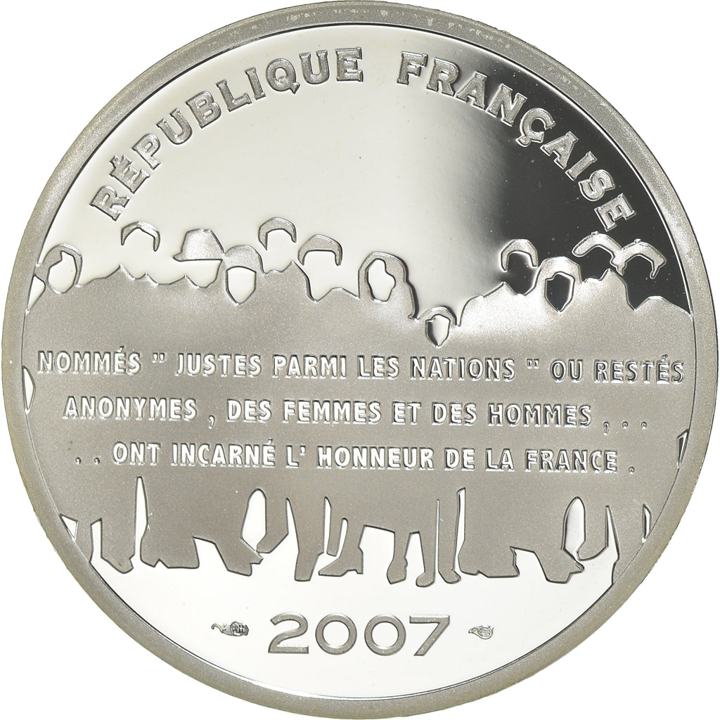 France, 15 Euro, Le Panthéon, 2007, Paris, BE, MS(65-70), Silver, KM:A1450