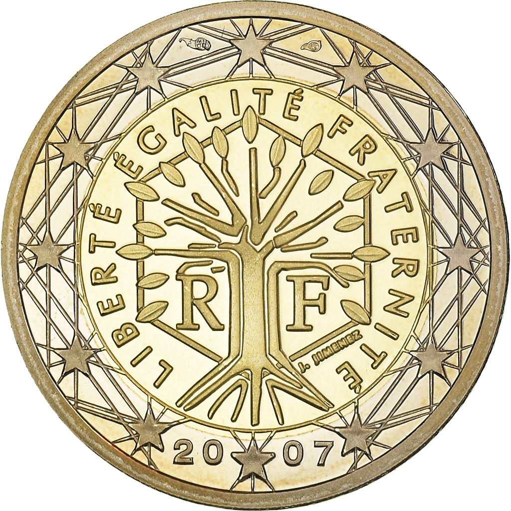 Francia, 2 Euro, 2007, Paris, BE, FDC, Bi-metallico, KM:1414