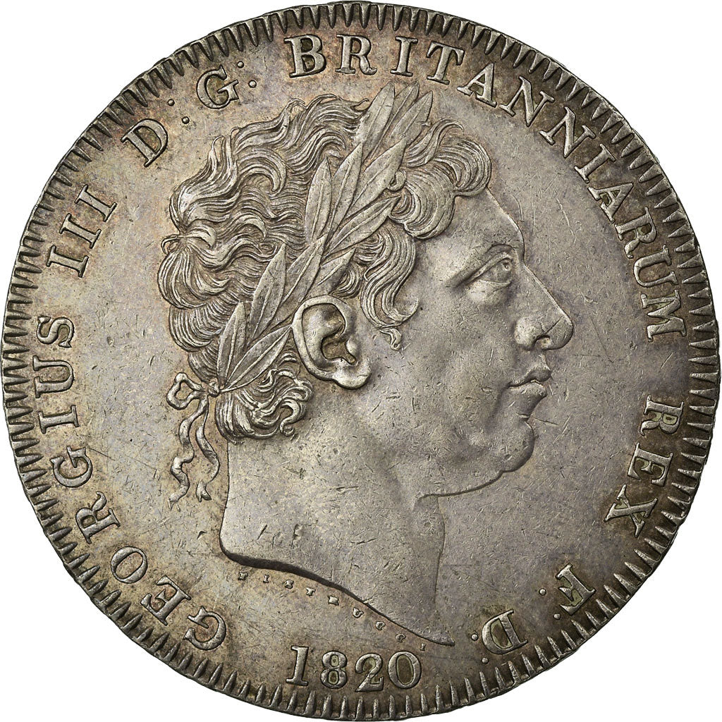 Moneta, Gran Bretagna, George III, Crown, 1820, London, SPL-, Argento, KM:675