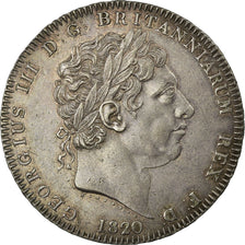 Münze, Großbritannien, George III, Crown, 1820, London, VZ, Silber, KM:675
