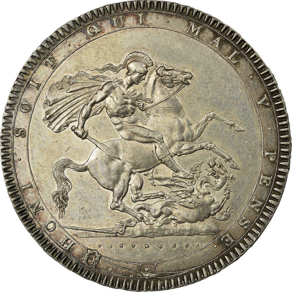 Moneta, Gran Bretagna, George III, Crown, 1820, London, SPL-, Argento, KM:675