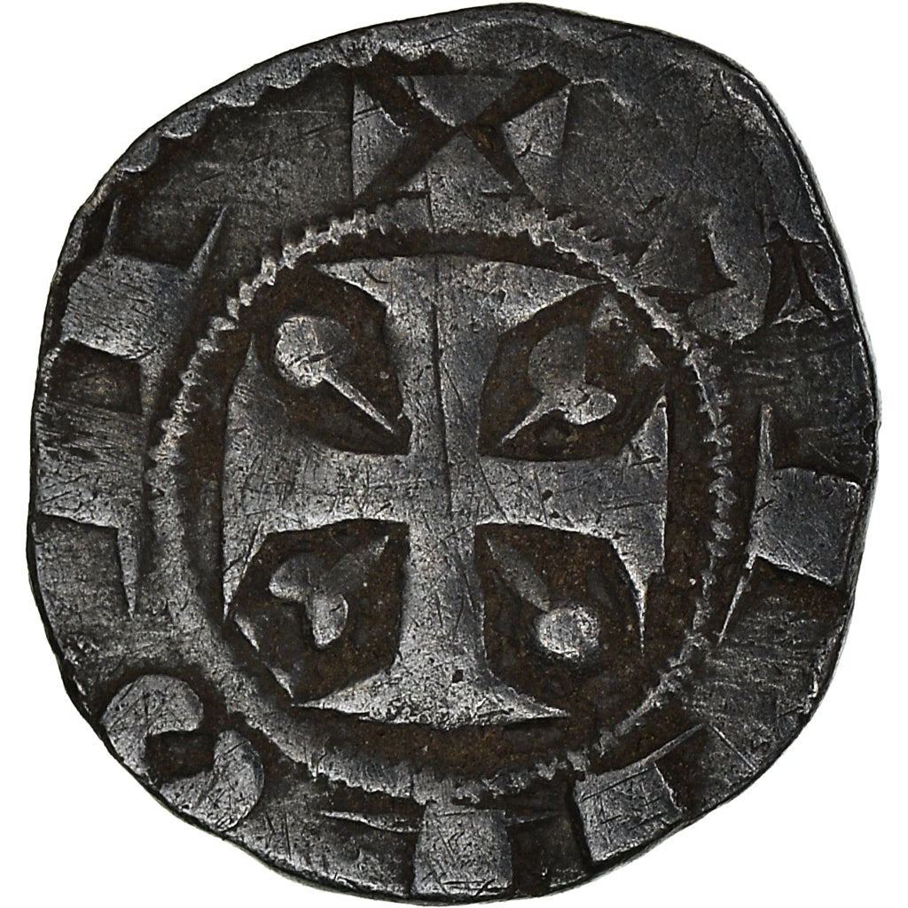Coin, France, Artois, Au Nom de Simon, Denarius, Arras, AU(50-53), Silver