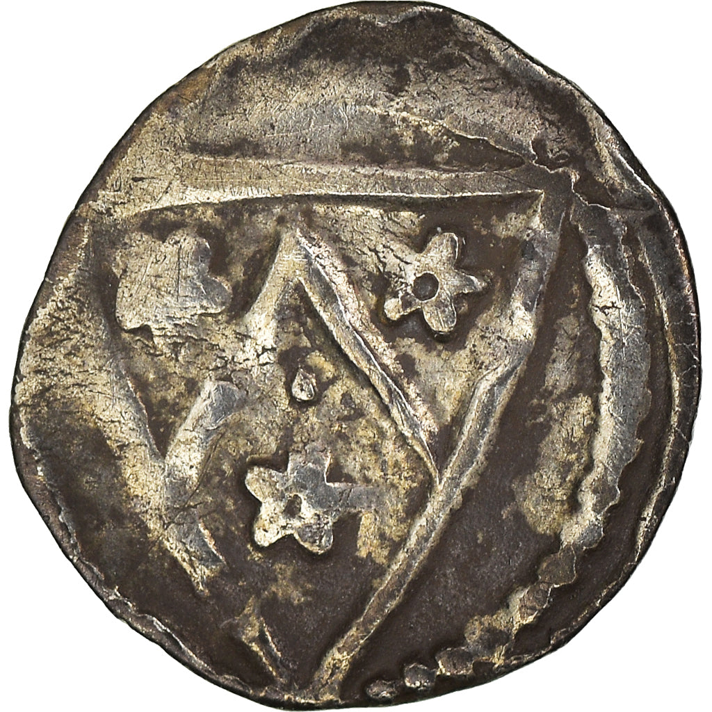 Coin, FRENCH STATES, Flanders, Anonymous, Denarius, Courtrai, EF(40-45), Silver