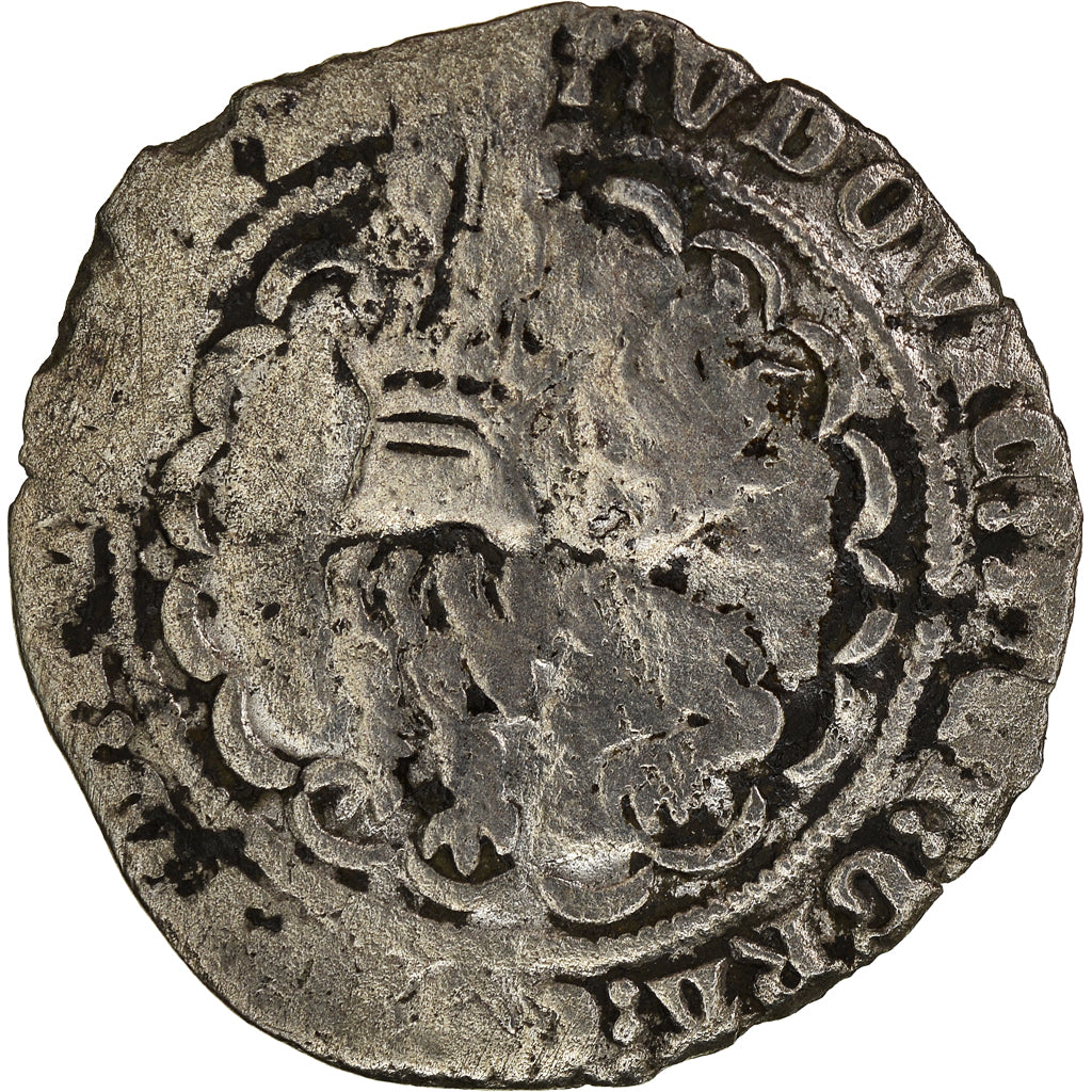 Coin, France, Flanders, Louis II de Mâle, Gros Botdraeger, VF(20-25), Silver