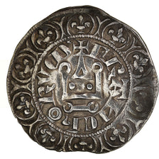 Coin, France, Charles IV, Maille Blanche, AU(50-53), Silver, Duplessy:243