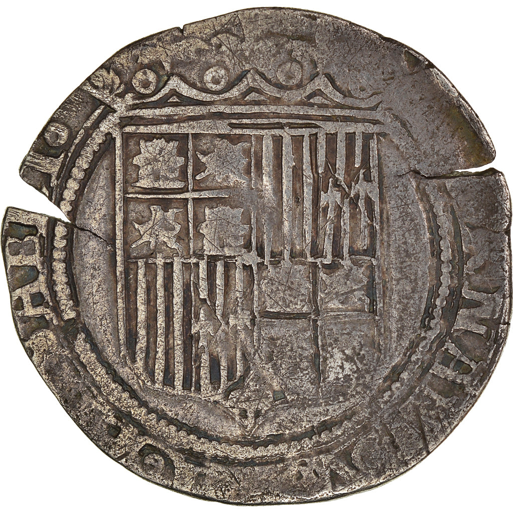 Coin, Spain, Ferdinand & Isabella, Real, Seville, VF(30-35), Silver