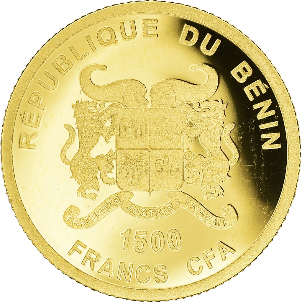 Moneda, Benín, Charles de Gaulle, 1500 Francs CFA, 2020, Proof, FDC, Oro