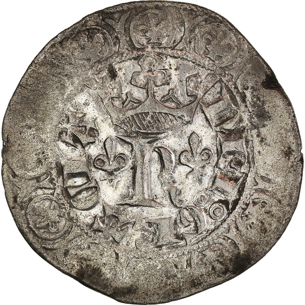 Coin, France, Charles V, Blanc au K, EF(40-45), Silver, Duplessy:363