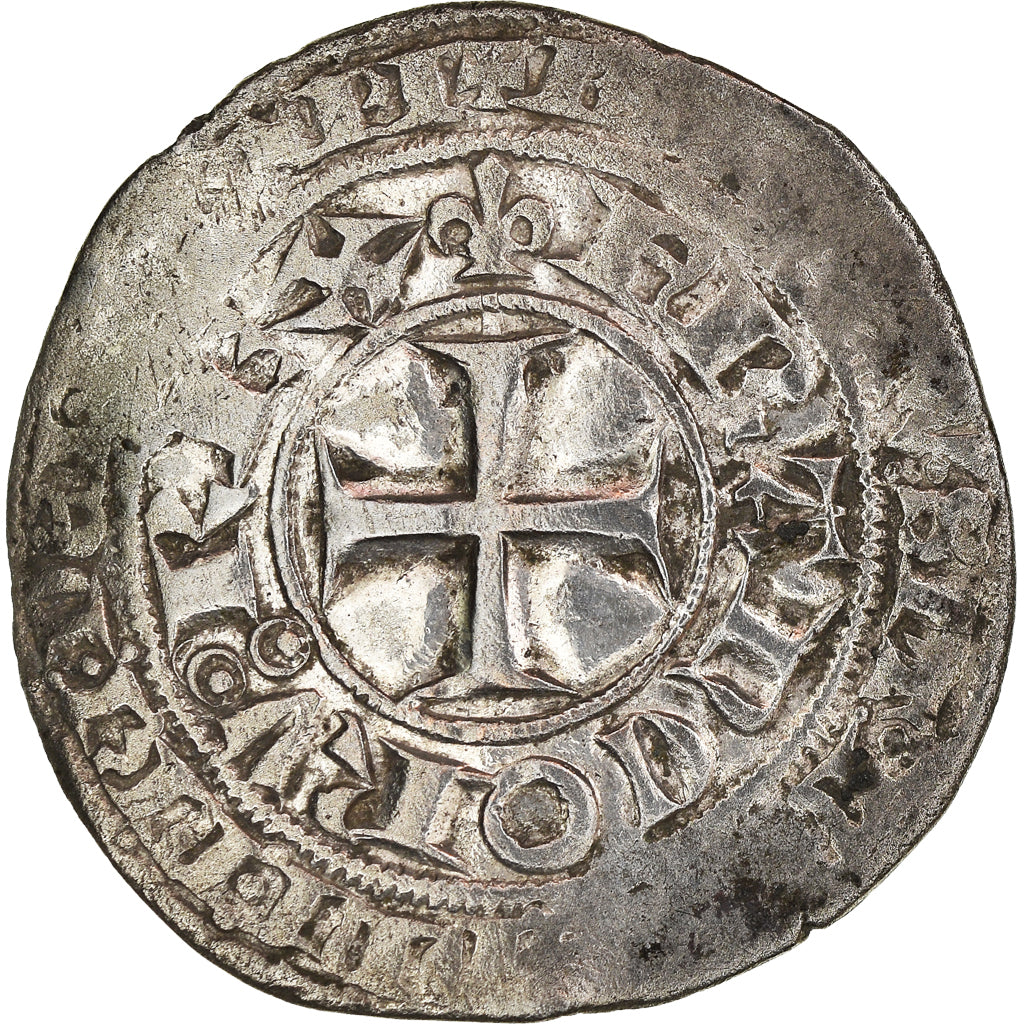 Coin, France, Charles V, Blanc au K, EF(40-45), Silver, Duplessy:363