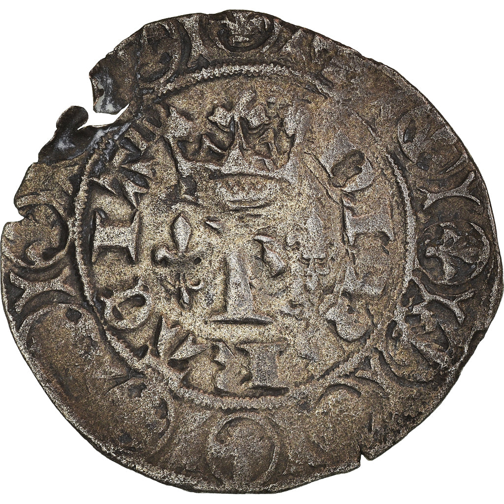 Coin, France, Charles V, Blanc au K, VF(30-35), Silver, Duplessy:363