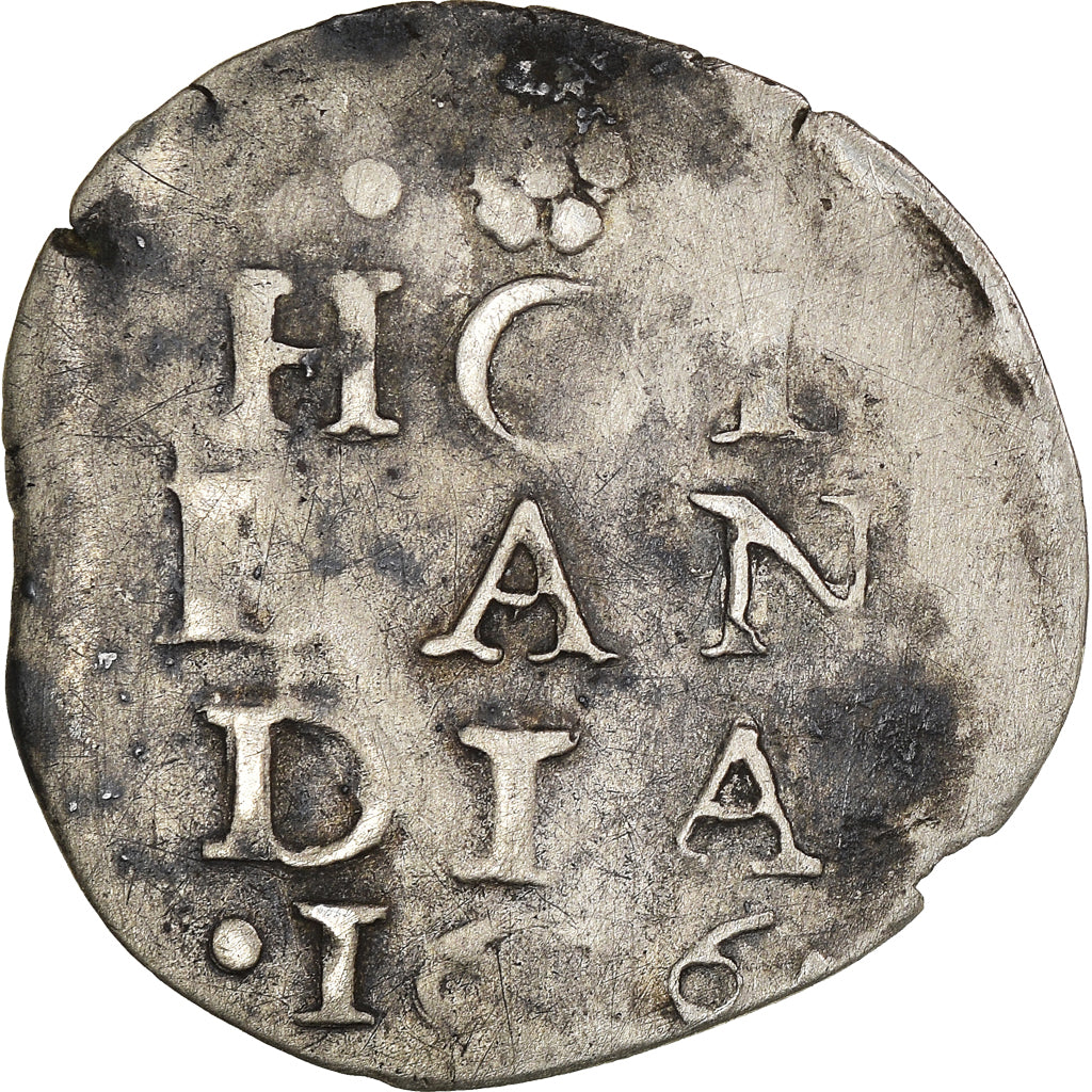 Coin, Netherlands, HOLLAND, 2 Stuivers, Double Stuiver, 1616, VF(30-35), Silver