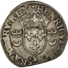 Coin, France, Douzain, 1550, Troyes, VF(30-35), Billon, Duplessy:997