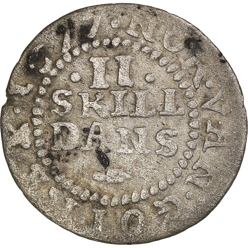 Coin, Denmark, 2 Skilling, 1677, VF(20-25), Silver, KM:358