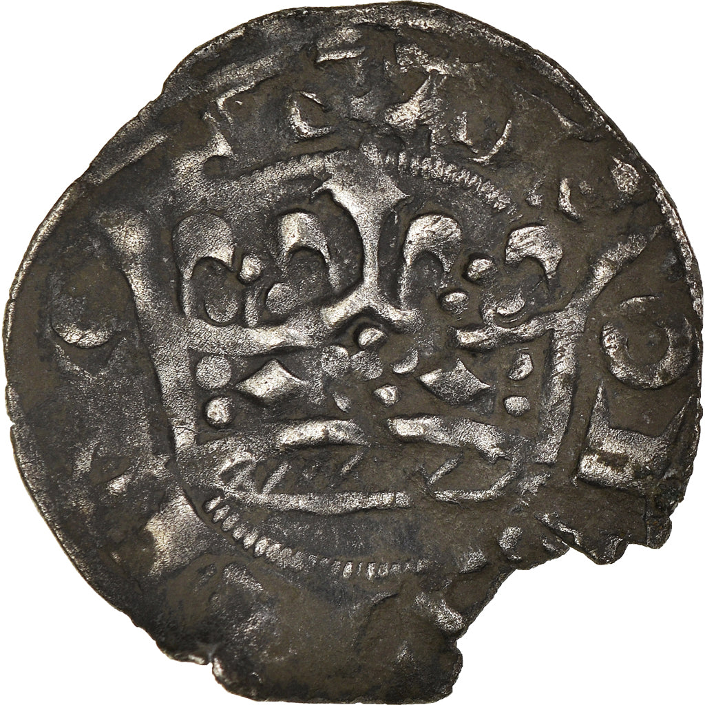 Coin, France, Charles IV, Double Parisis, VF(30-35), Billon, Duplessy:244
